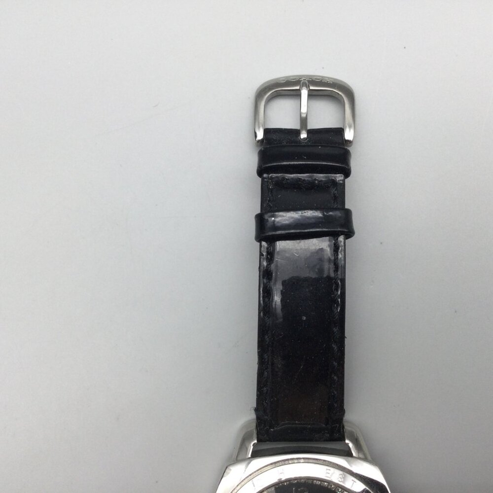Coach Watch Women 39mm Silver Tone Black Logo Dial Crystals Leather New Battery - Picture 8 of 15